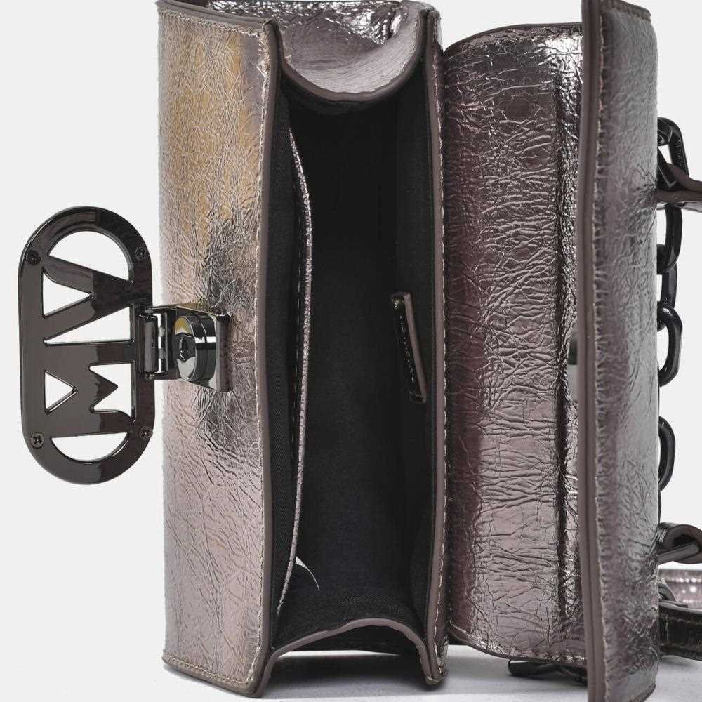 Bolsa Via Marte Tiracolo Pequena Feminina Prata 6
