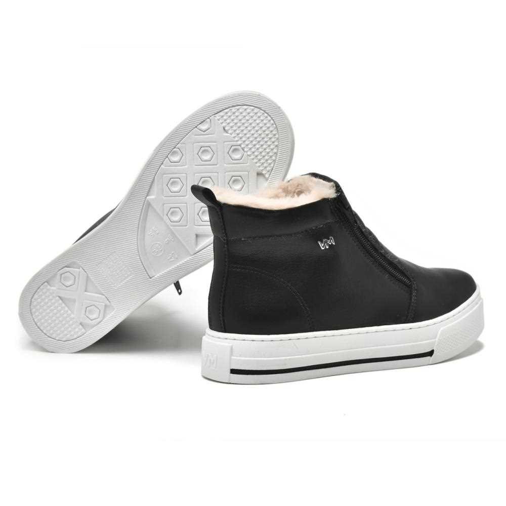 Tênis Cano Alto Via Marte Casual Feminino 030-001-02 Preto/Arenito 5