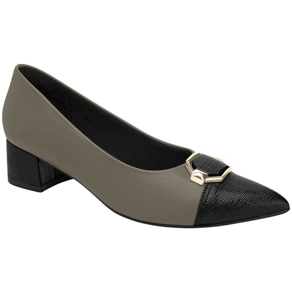 Sapato Piccadilly Salto Feminino 739051 Cinza 2