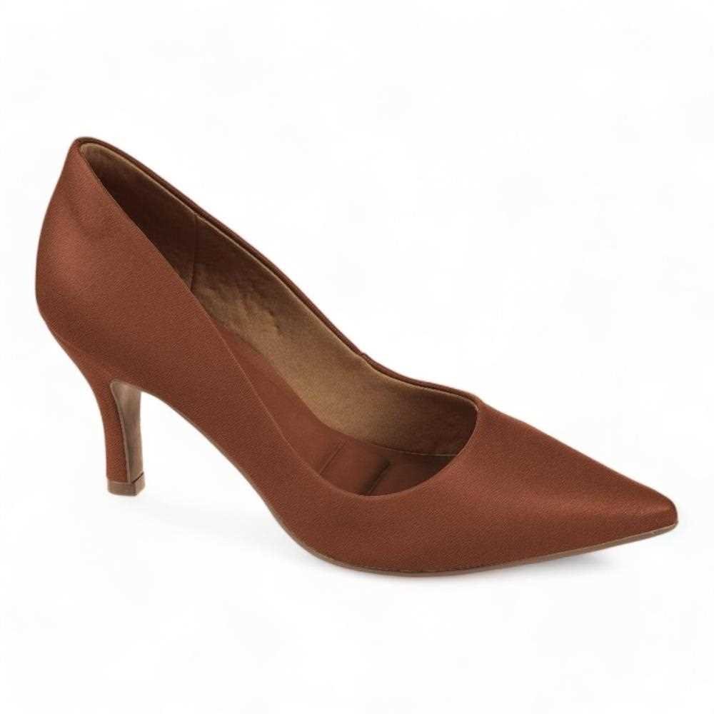 Sapato Scarpin Salto Bebecê Feminino 7016-180 Marrom 2