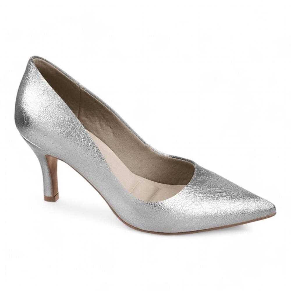 Sapato Scarpin Salto Bebecê Feminino 7016-180 Prata 2