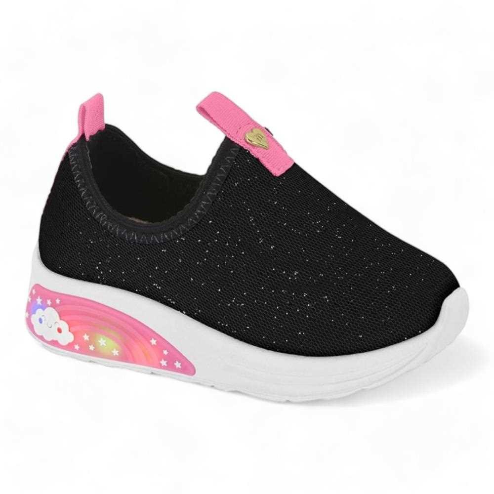 Tênis Molekinha Feminino Infantil com Luz 2731.200 Preto 2