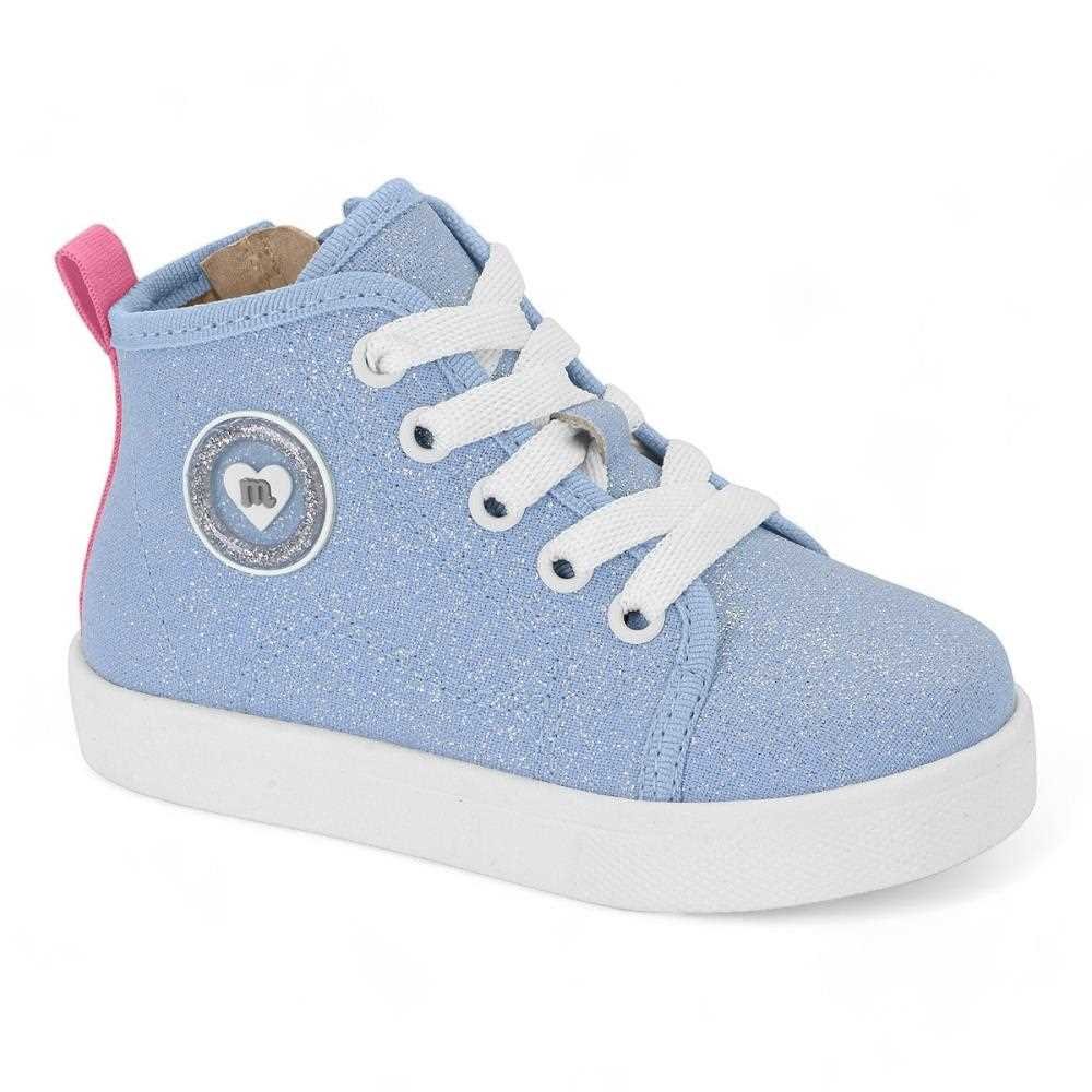 Tênis Cano Alto Molekinha Bebê Feminino Infantil 2118.578 Azul 2