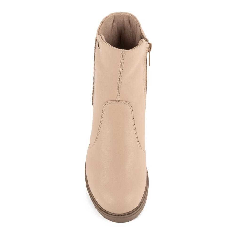 Bota Campesí Cano Curto Feminina L9135 Bege 5