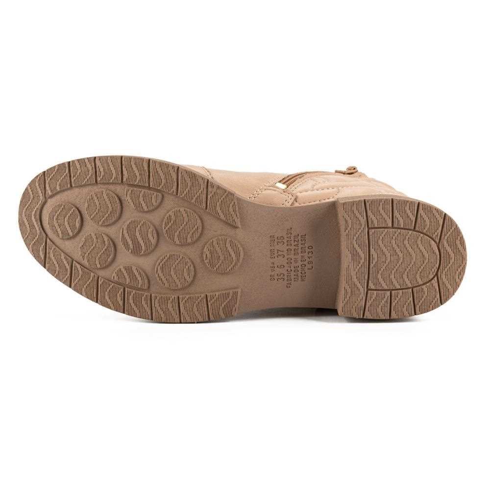 Bota Campesí Cano Curto Feminina L9135 Bege 6