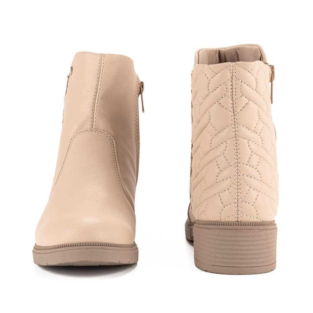 Bota Campesí Cano Curto Feminina L9135 Bege 7