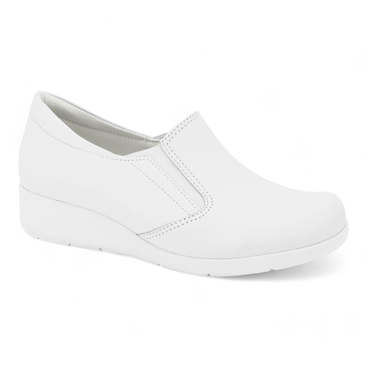Sapato Mocassim Comfortflex Feminino Couro 2493303 Branco 1