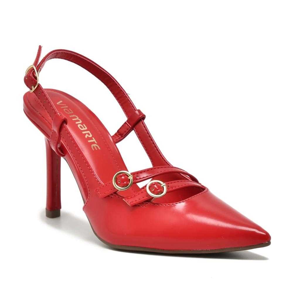 Sapato Scarpin Via Marte Feminino 044-007-01 Vermelho 1