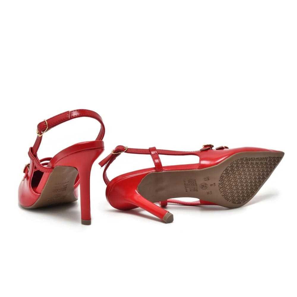 Sapato Scarpin Via Marte Feminino 044-007-01 Vermelho 5