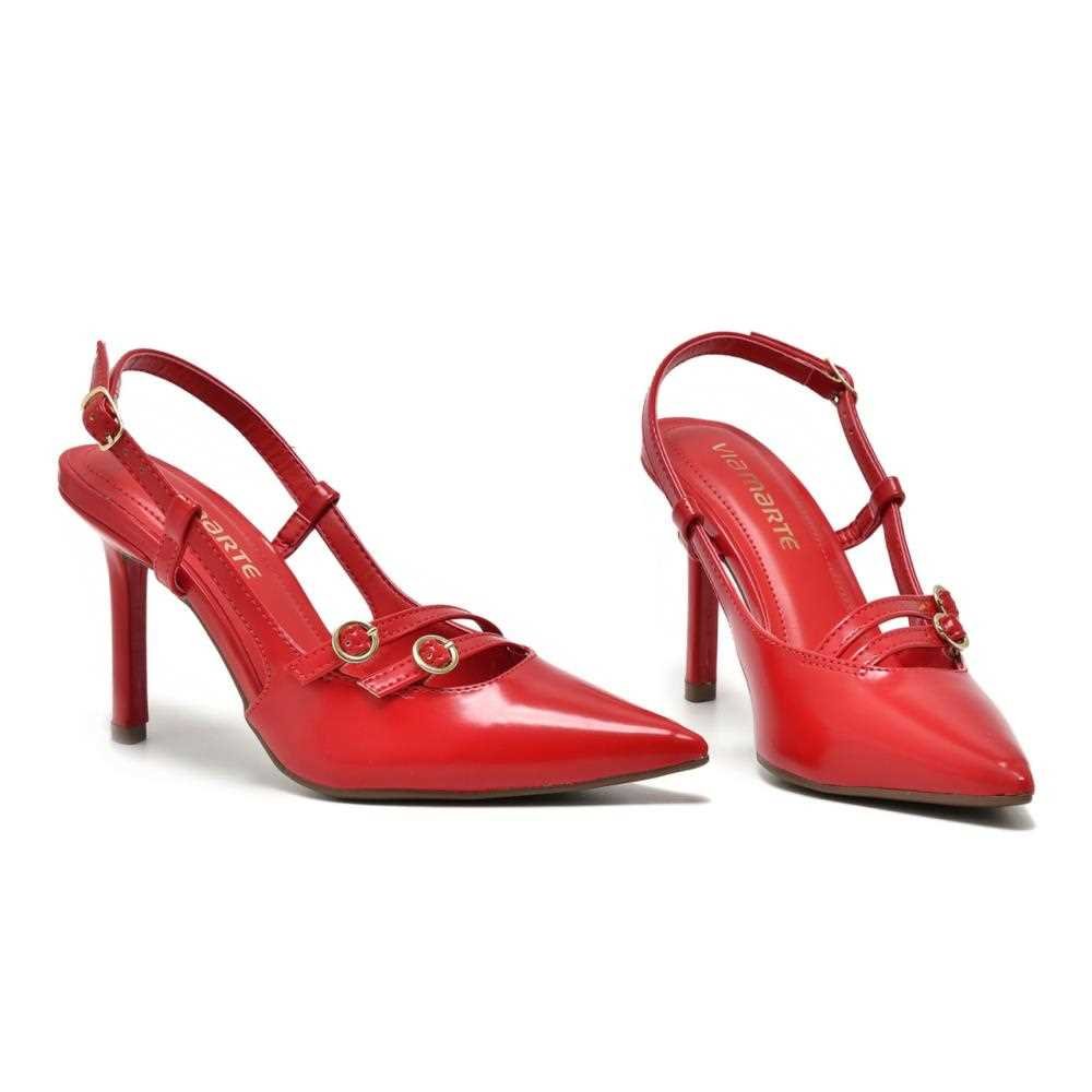 Sapato Scarpin Via Marte Feminino 044-007-01 Vermelho 6