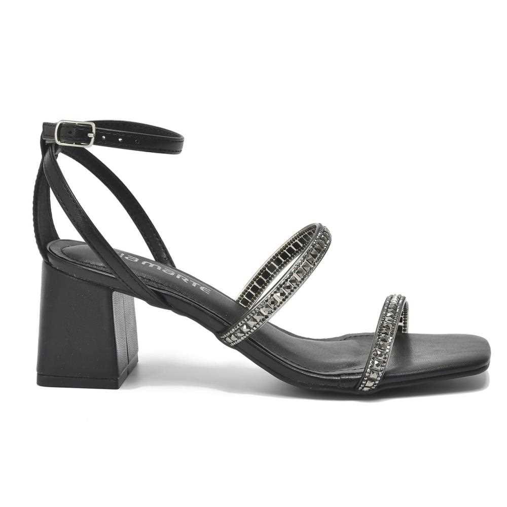 Sandália Via Marte Salto Feminina Preto 3