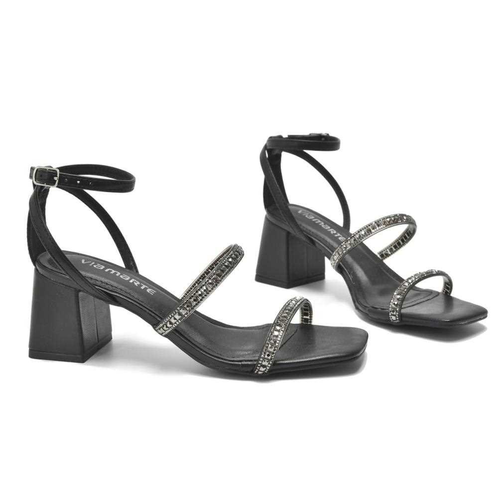 Sandália Via Marte Salto Feminina Preto 4