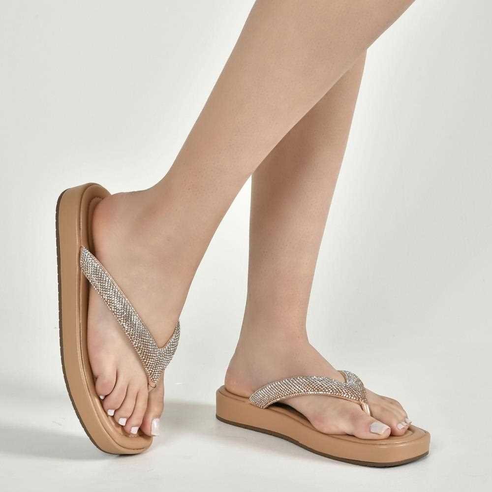 Chinelo Via Marte Feminino 178-001-01 Bege 2