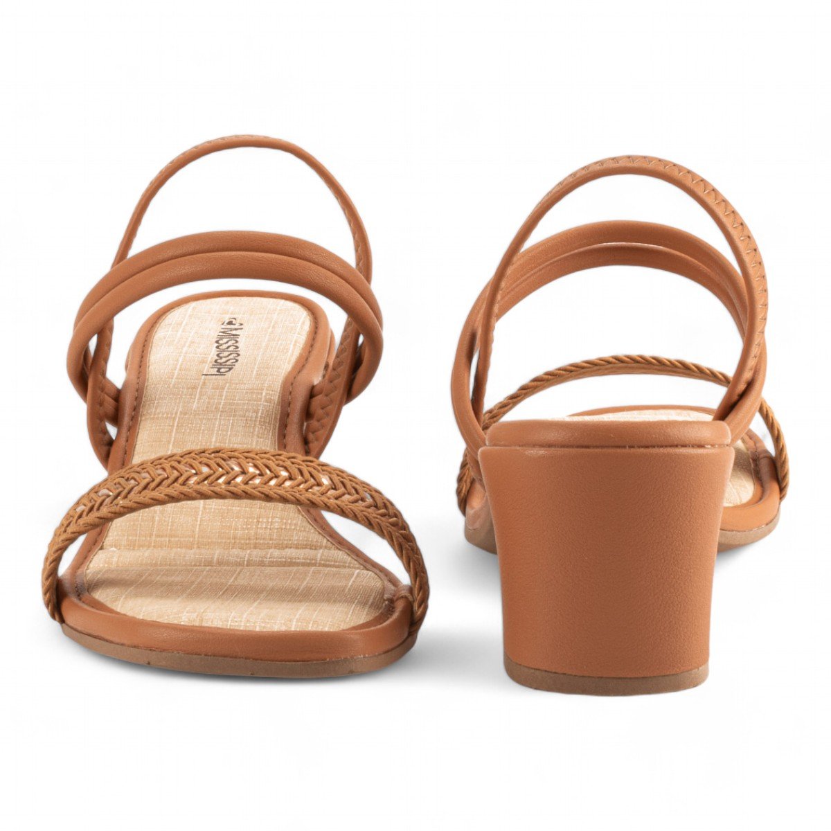 Sandália Mississipi Salto Bloco Feminina Marrom 6