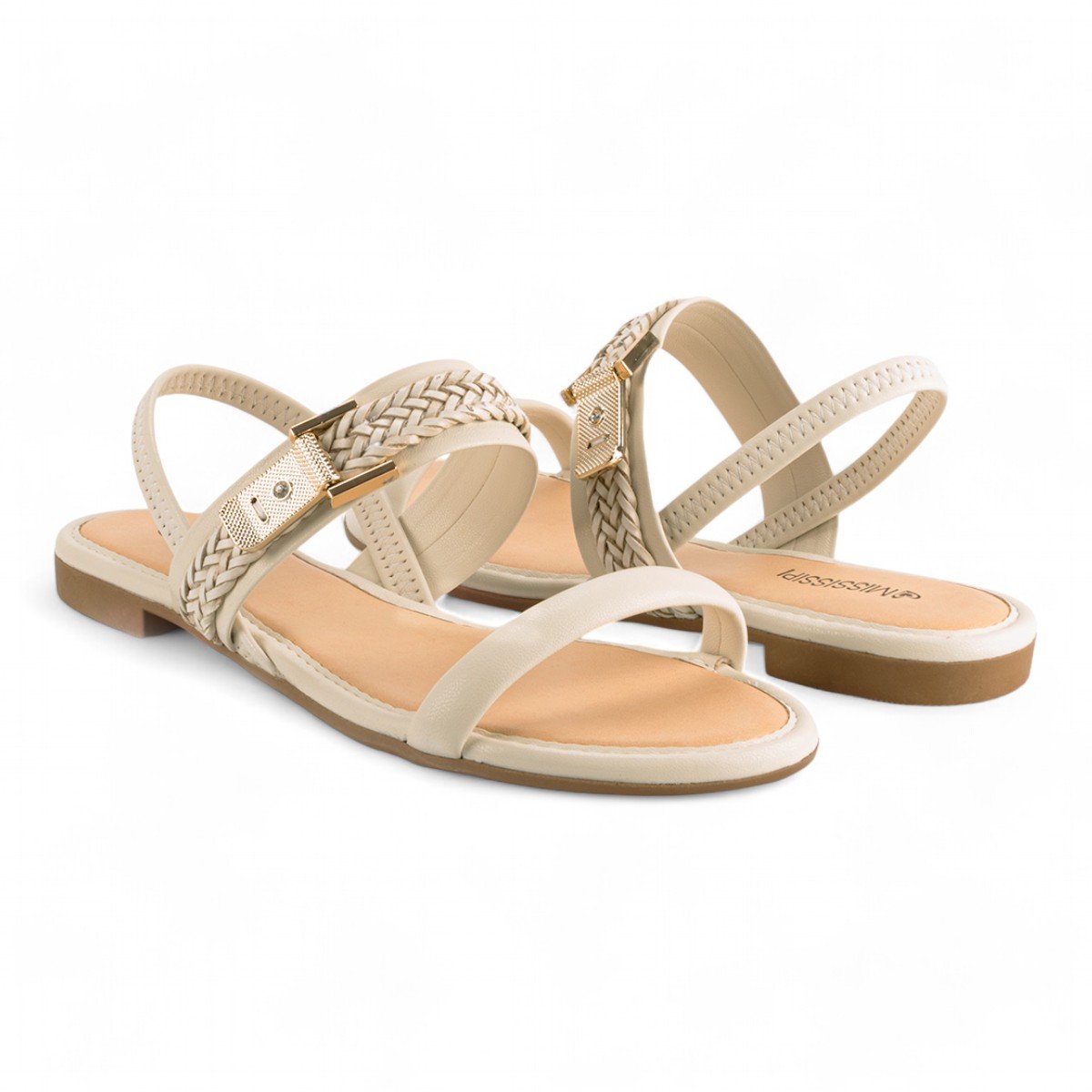 Sandália Mississipi Rasteira Feminina Branco 2