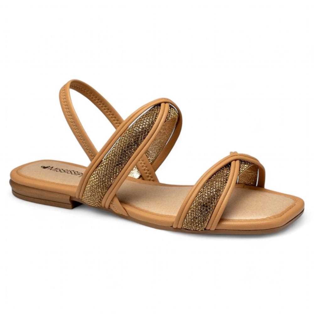 Sandália Mississipi Rasteira Feminina Marrom 2