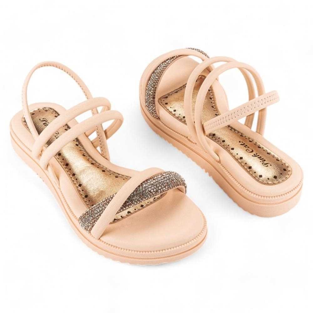 Sandália Rasteira Pink Cats Feminina Infantil V4611 Laranja 2