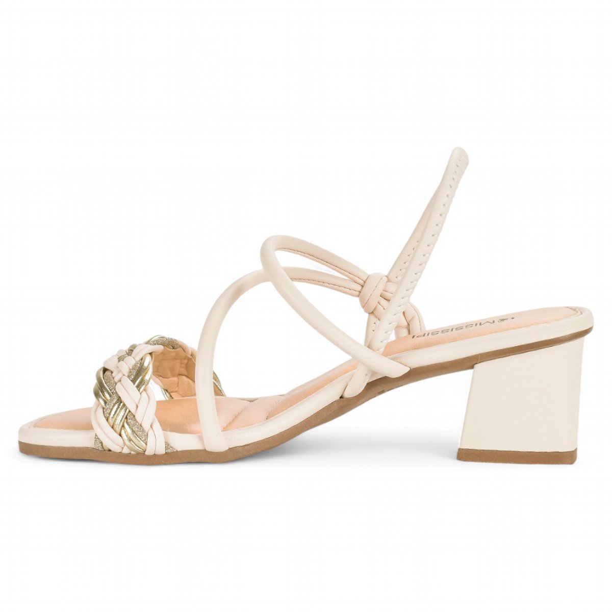 Sandália Mississipi de Salto Bloco Feminina Branco 4