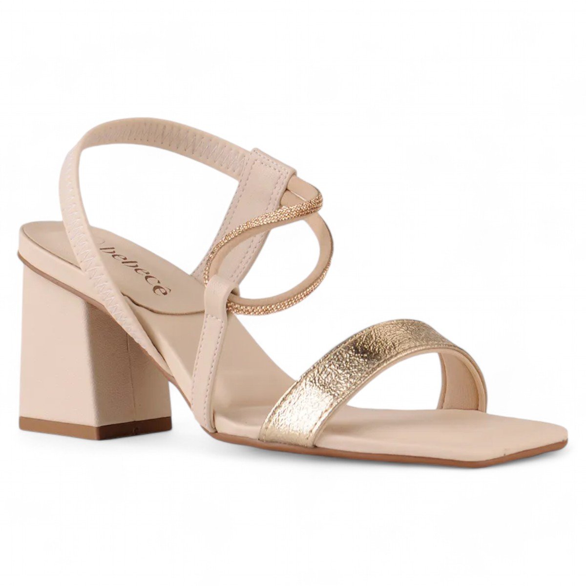 Sandália Bebecê Salto Feminina T6048-441 Bege 2