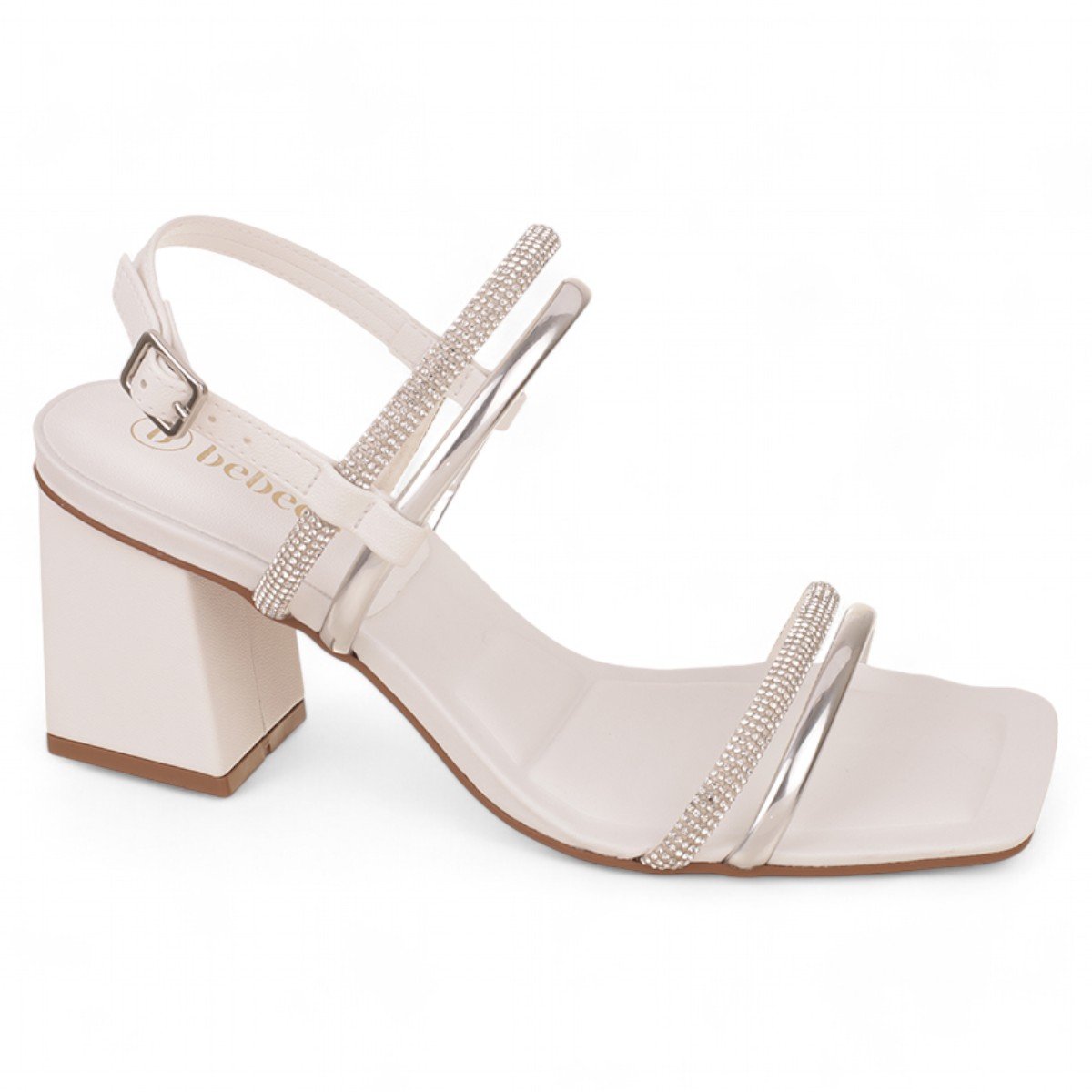 Sandália Bebecê Salto Feminina T6048-444 Branco 2