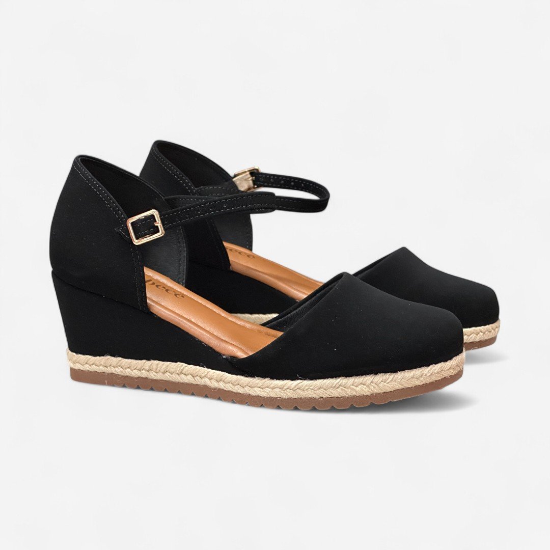 Sandália Anabela Bebecê Feminina T5828-172 Preto 3