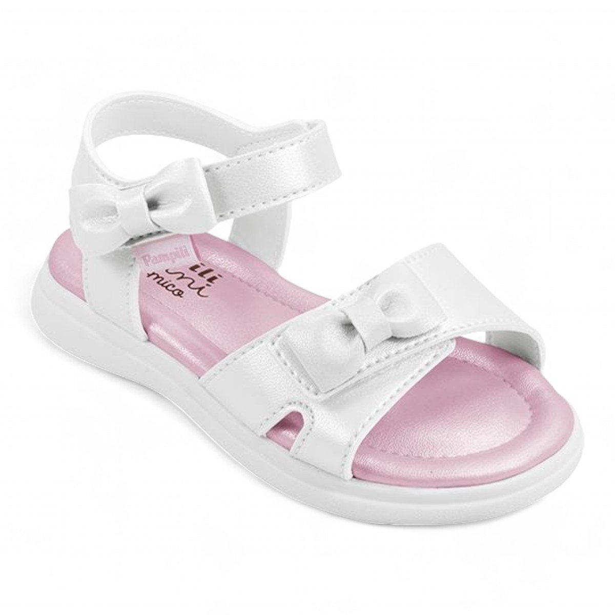 Sandália Pampili Rasteira Feminina Infantil 722.026 Branco 2