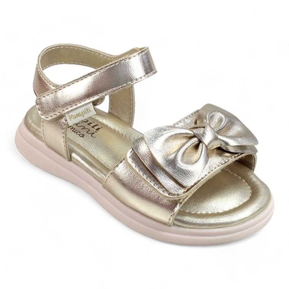 Sandália Pampili Rasteira Feminina Infantil 722.025 Dourado 2