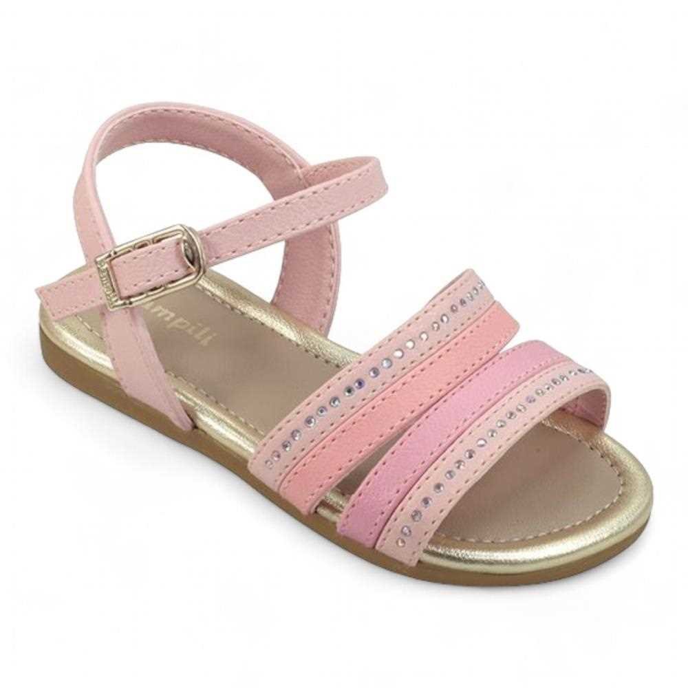 Sandália Pampili Rasteira Feminina Infantil 642.074 Rosa 2