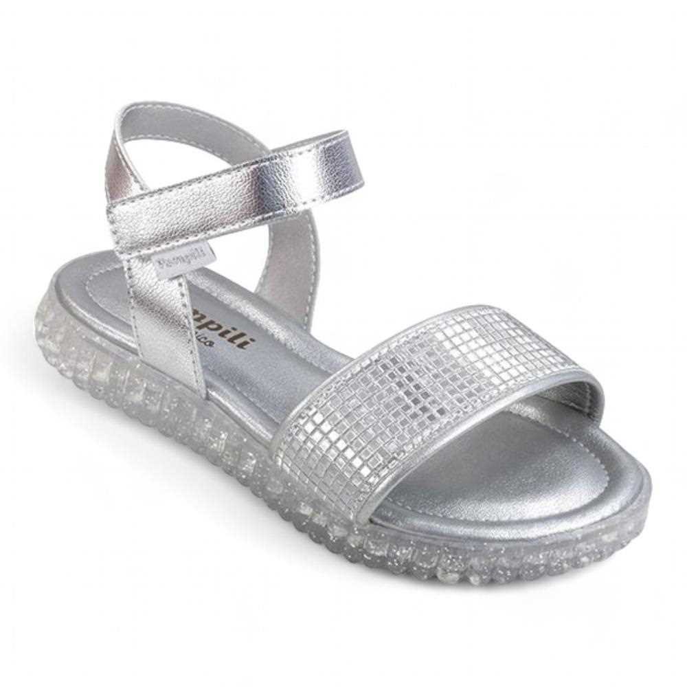 Sandália Pampili Rasteira Feminina Infantil 123.271 Prata 2