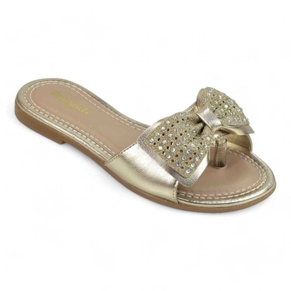Chinelo Pampili Rasteiro Feminino Infantil 409.311 Dourado 2