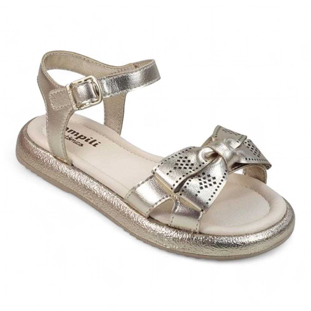 Sandália Pampili Rasteira Feminina Infantil 742.006 Dourado 2