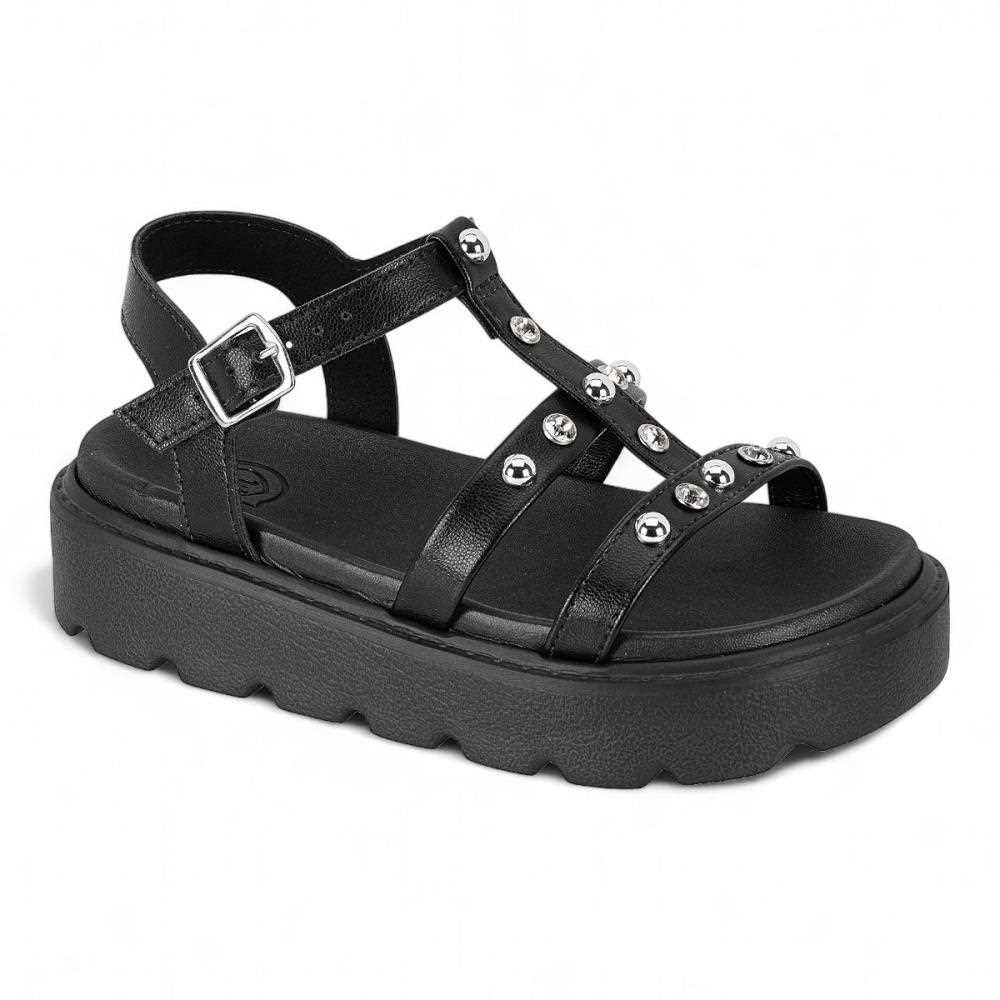 Sandália Molekinha Rasteira Feminina Infantil 2362.103 Preto 2