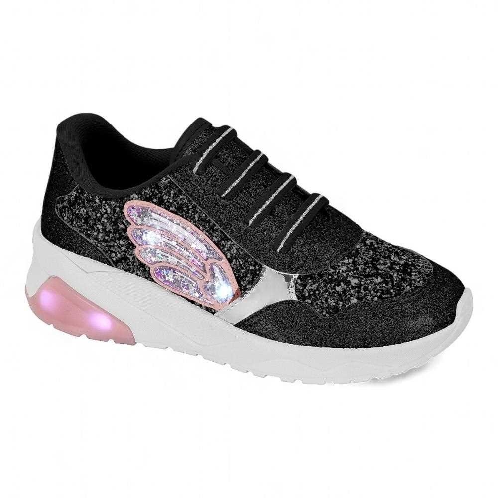 Tênis Molekinha com Luz Feminino Infantil 2571.308 Preto 2