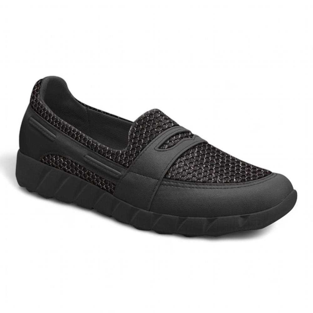 Tênis Slip On Casual Piccadilly Feminino Preto 2