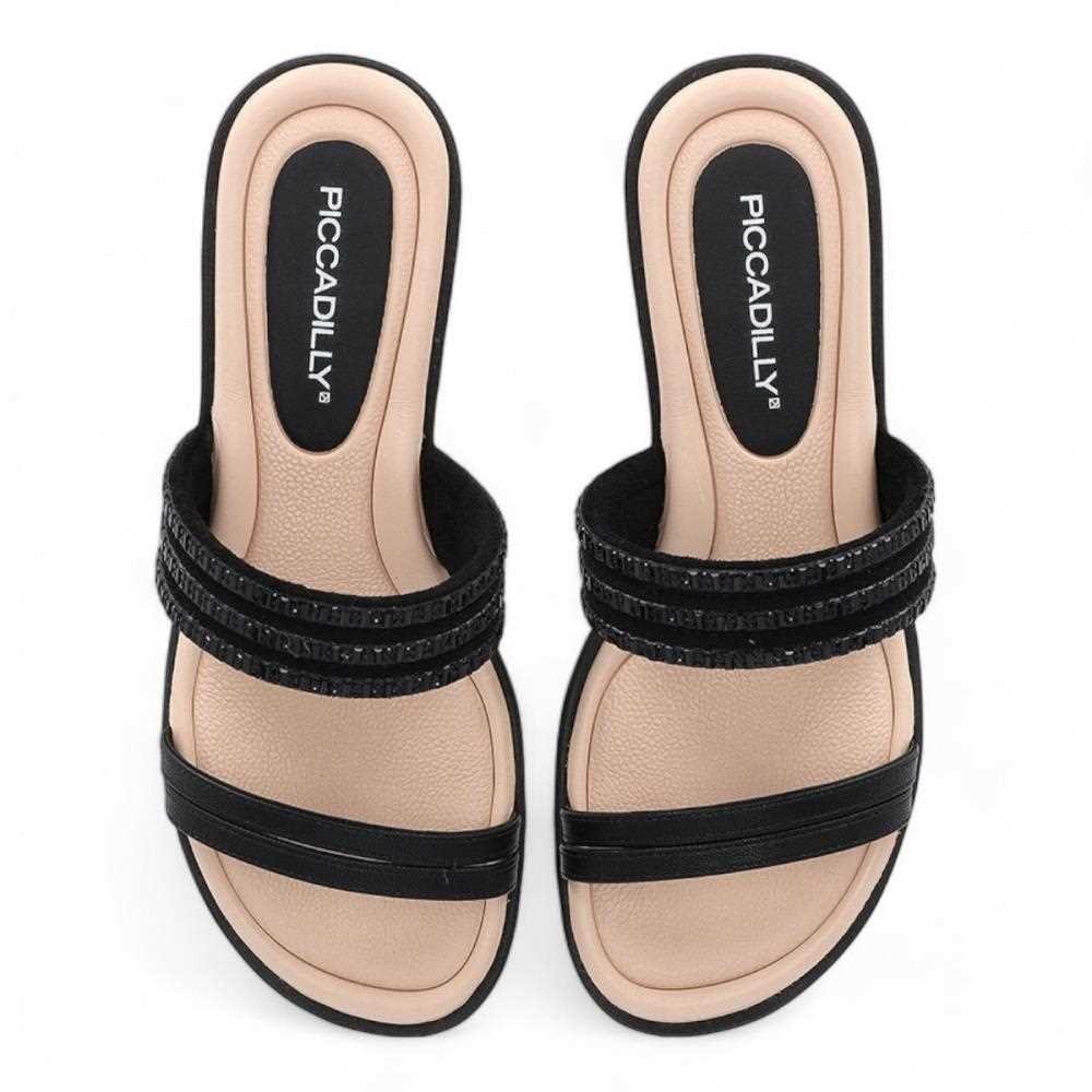 Tamanco Piccadilly Salto Baixo Feminino Preto 4