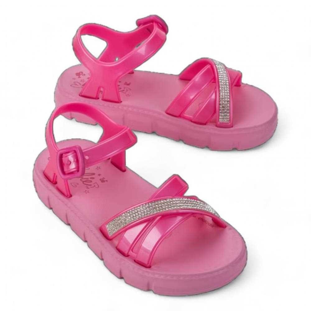 Sandália Flatform Infantil Rosa Barbie Iconic Grendene Kids