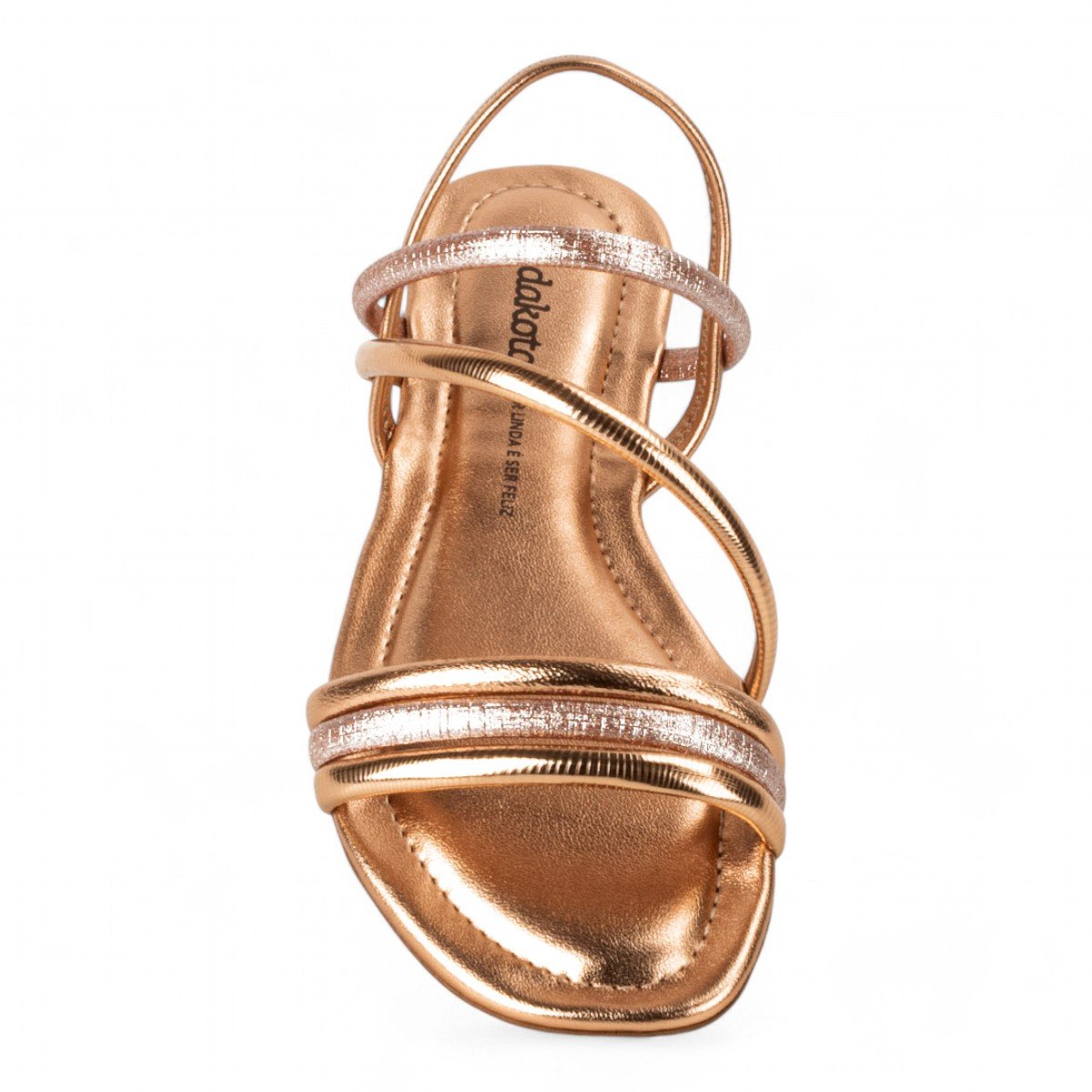 Sandália Dakora Rasteira Feminina Y8481 Dourado 7