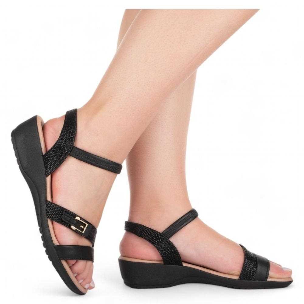 Sandália Campesí Anabela Feminina CP151 Preto 4