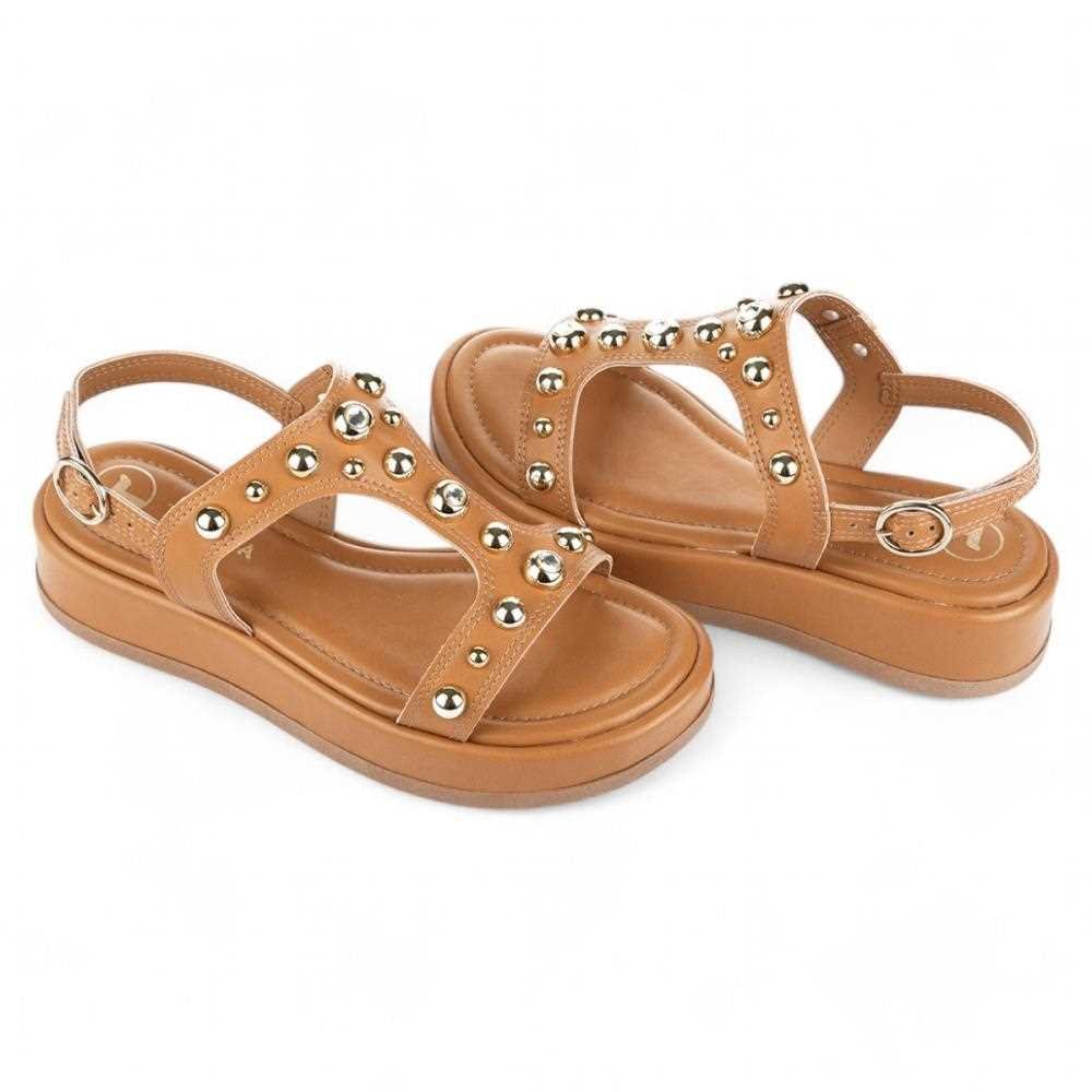 Sandália Tanara Flatform Feminina T8741 Marrom 2