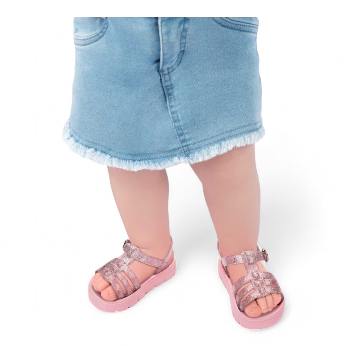 Sandália Grendene Barbie Land Rasteira Infantil 23158 Rosa 3