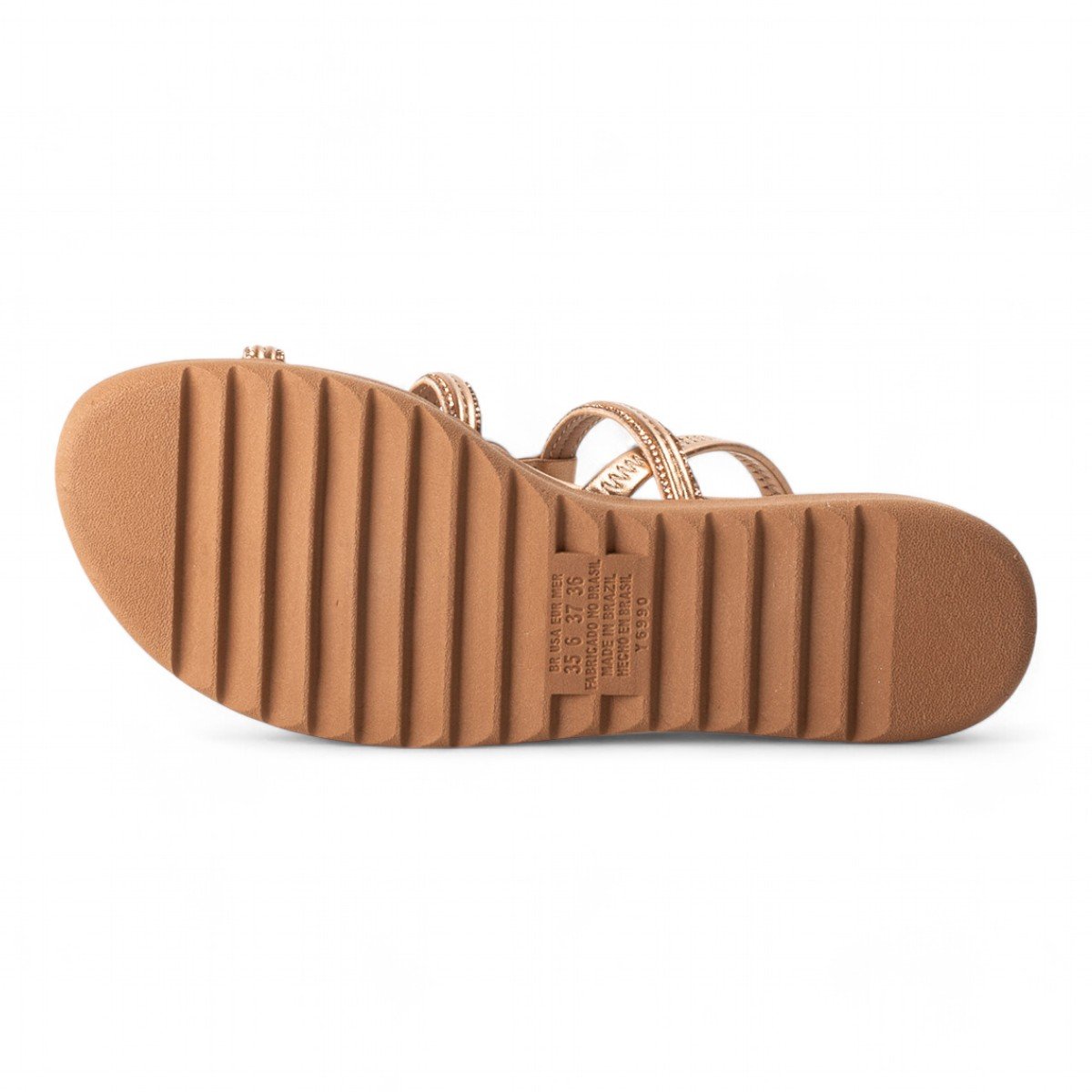 Sandália Rasteira Dakota Feminina Dourado 6