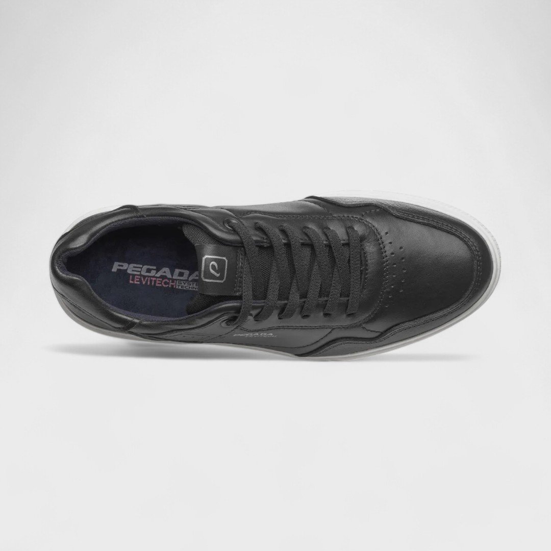 Tênis Casual Pegada Masculino em Couro 111903 Preto 5