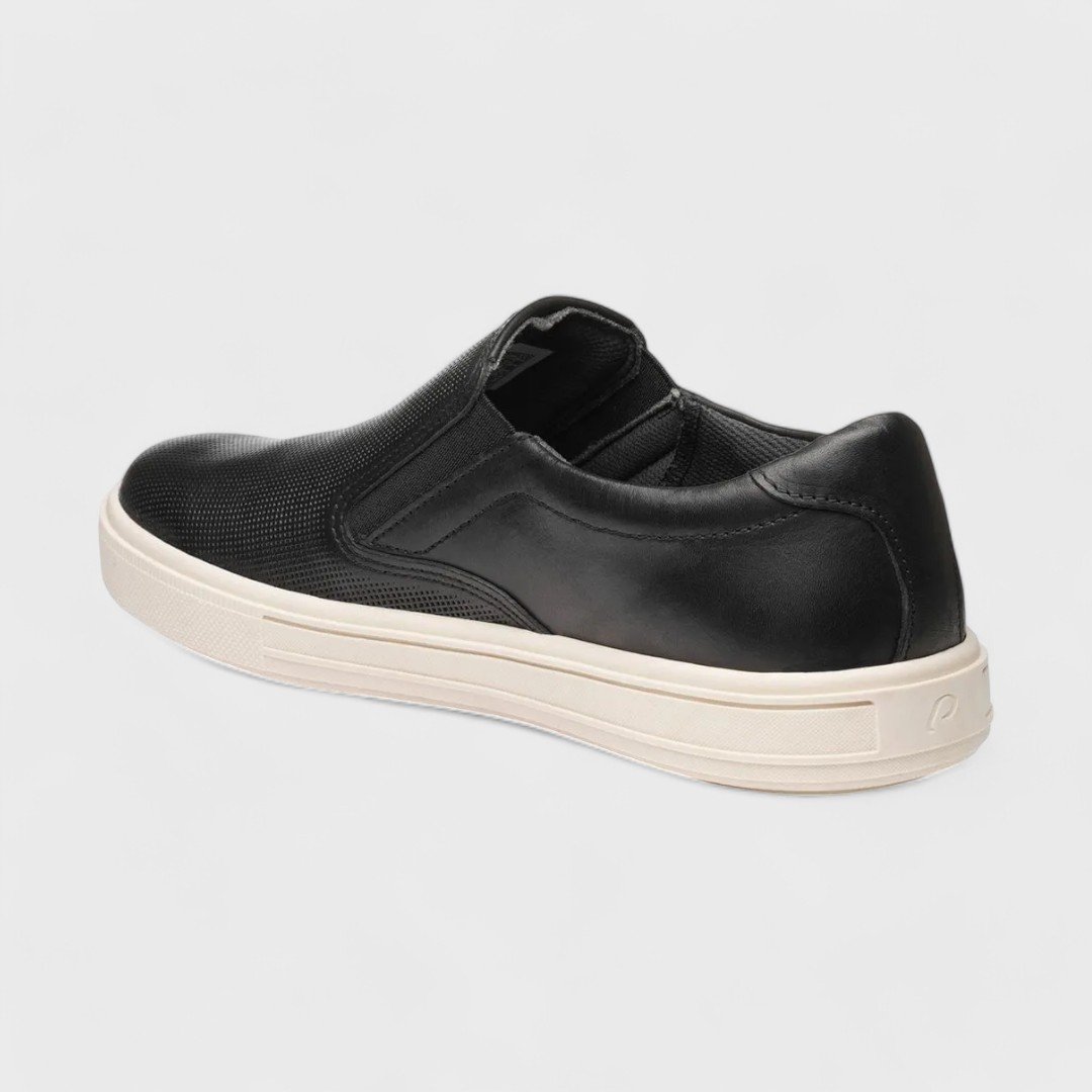 Tênis Casual Pegada Masculino em Couro Slip On 111504 Preto 4