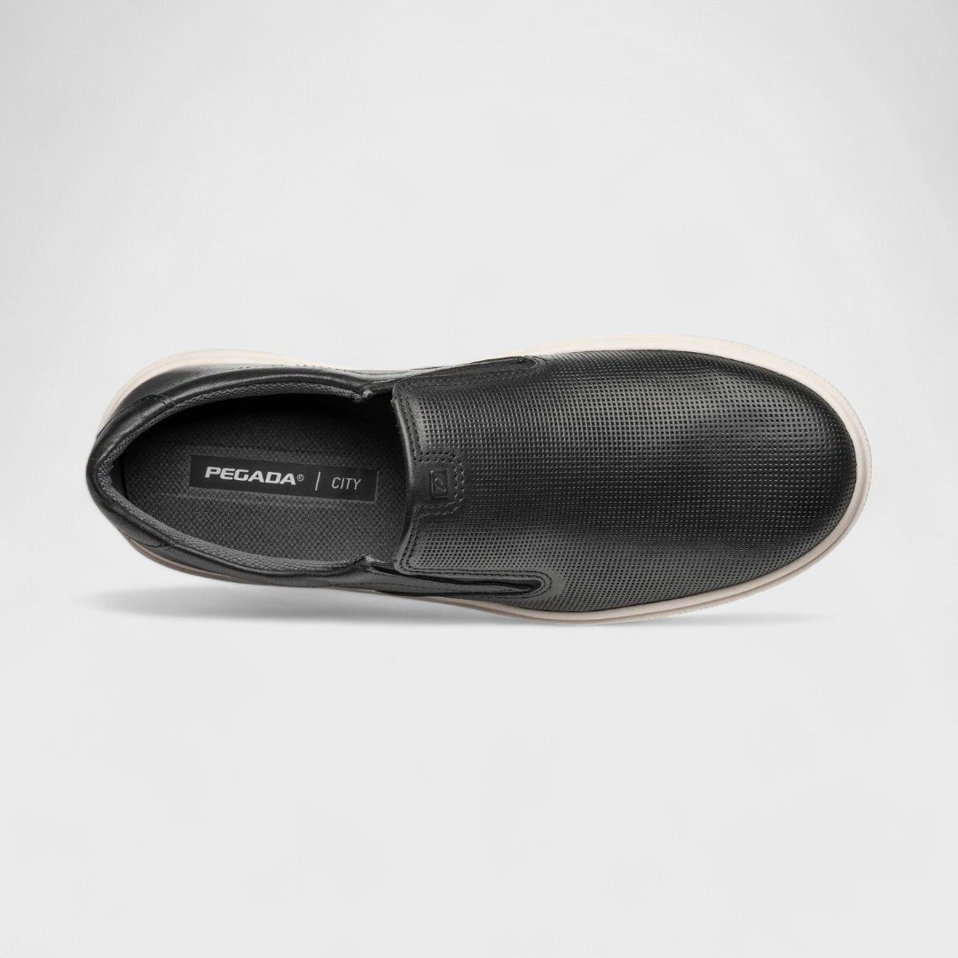 Tênis Casual Pegada Masculino em Couro Slip On 111504 Preto 5