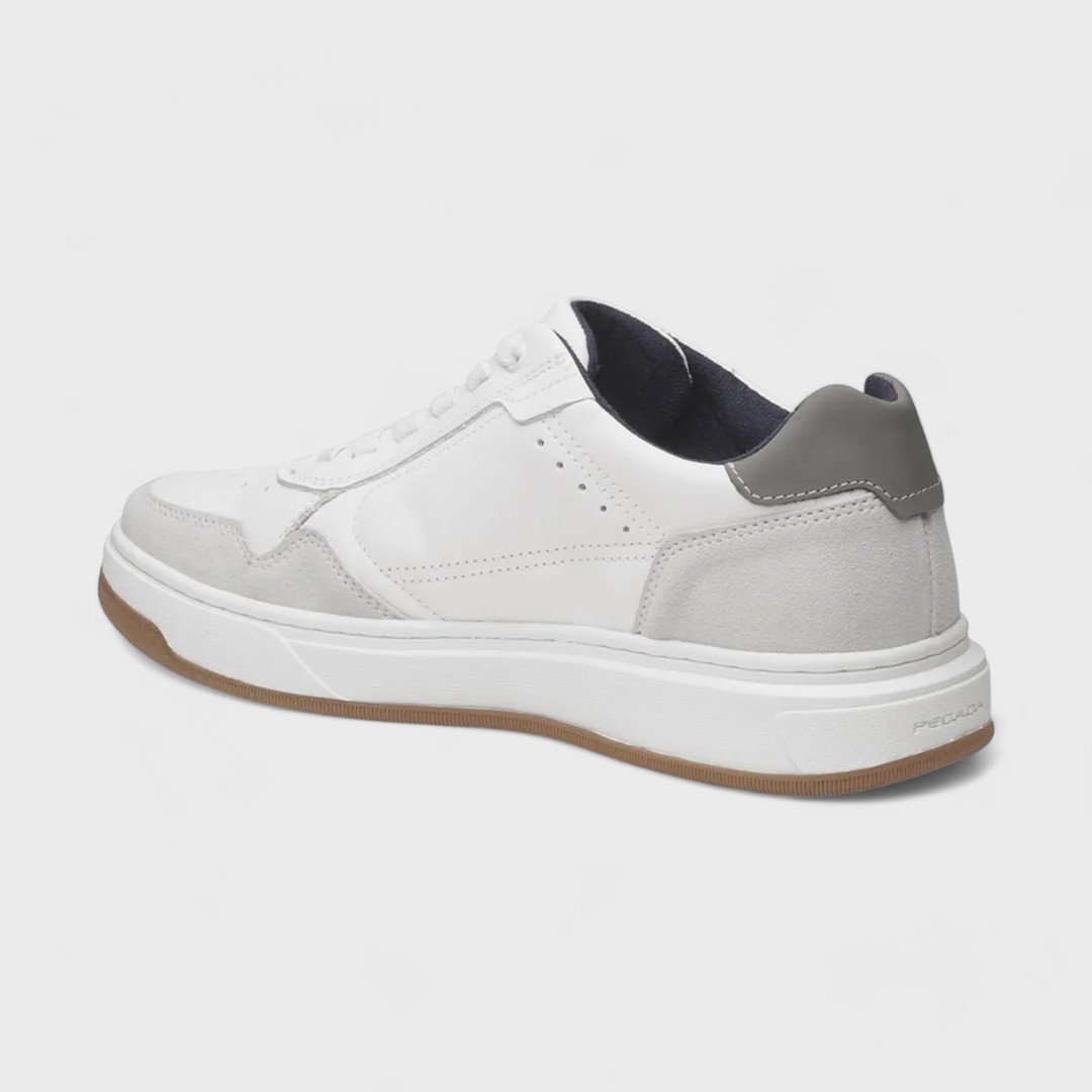 Tênis Casual Pegada Masculino em Couro 111704 Branco 5