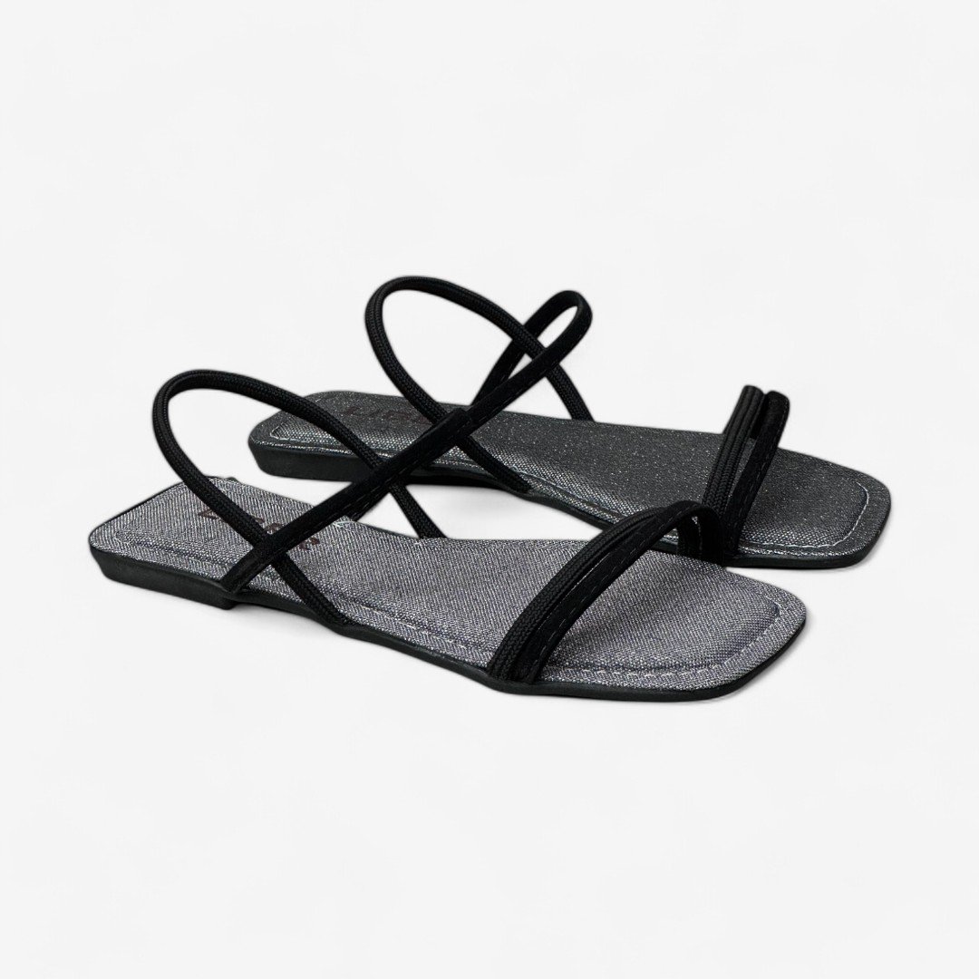 Sandália Rasteira Liber Feminina Preto 2