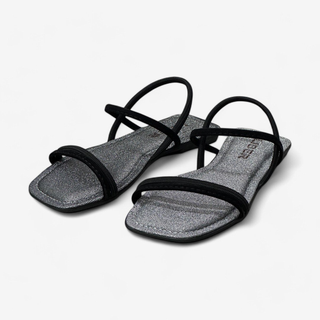 Sandália Rasteira Liber Feminina Preto 3