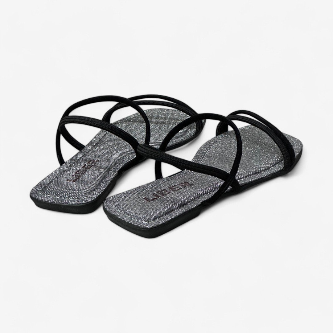 Sandália Rasteira Liber Feminina Preto 4