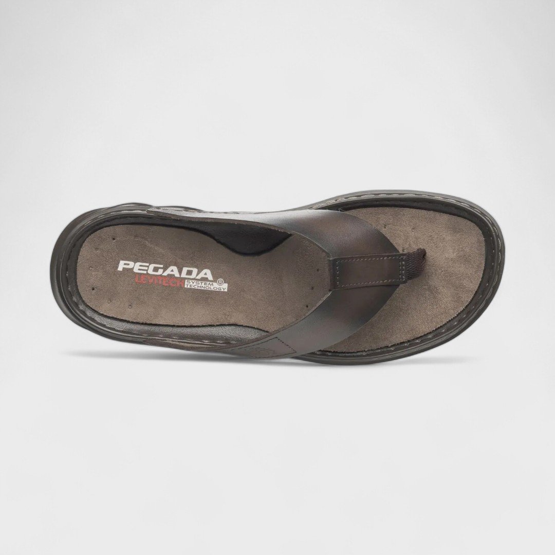 Chinelo Pegada Masculino em Couro 134103 Marrom 5