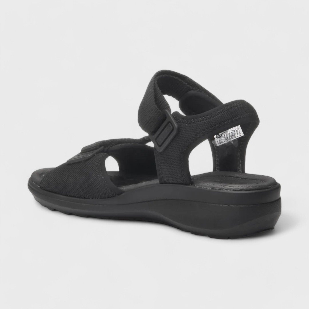 Sandália Pegada Feminino em Tecido 232752 Preto 3